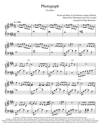 Photograph (arr. Sally Beaumont)