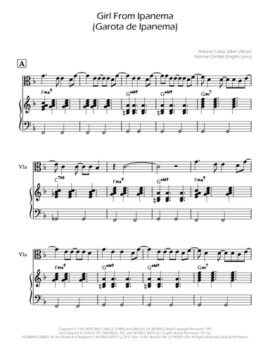 The Girl From Ipanema (garôta De Ipanema) (arr. Ygor Nunes)