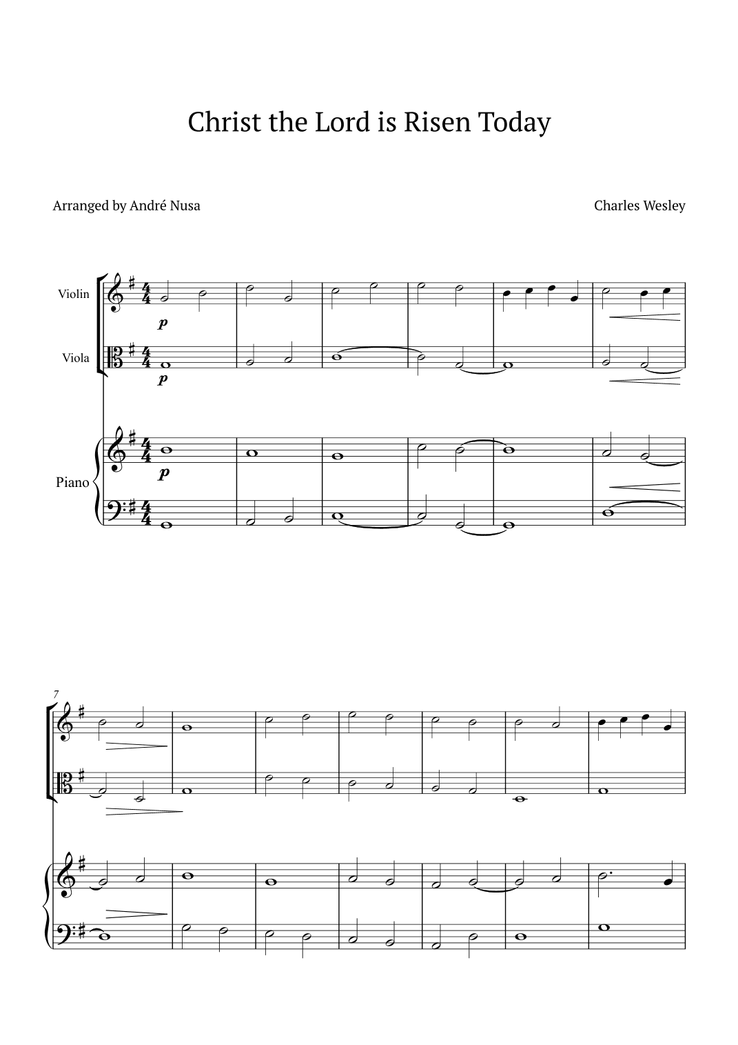 Christ the Lord is Risen Today (arr. André Nusa)