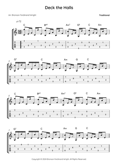 Deck the Halls (arr. Bronson Ferdinand Wright)