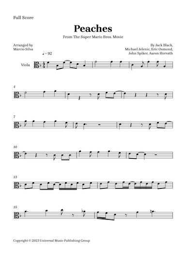 Peaches (arr. Márcio Silva)