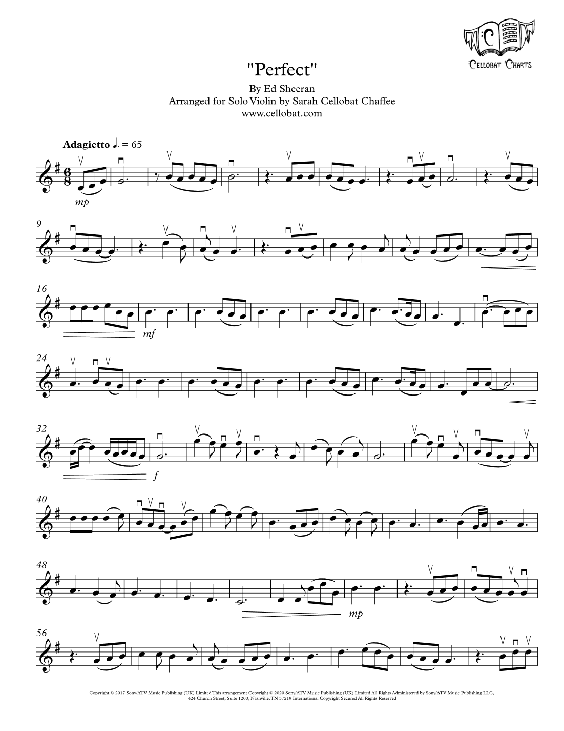 Perfect (arr. Sarah Cellobat Chaffee)