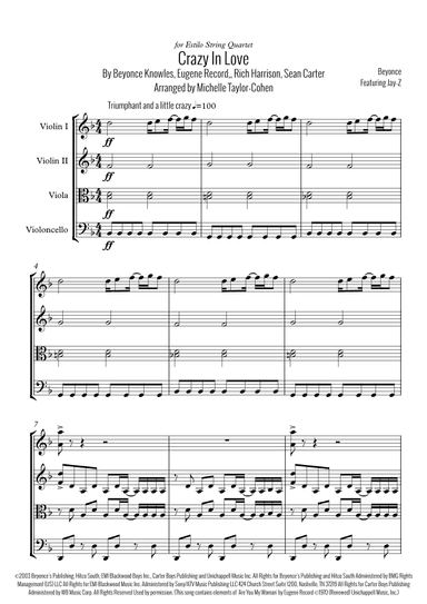 Crazy In Love (arr. Michelle Taylor-Cohen)