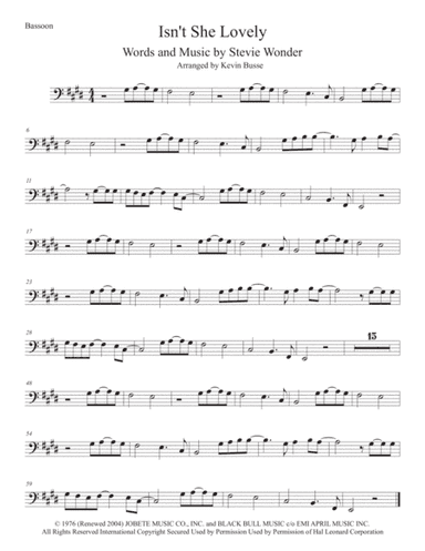 Isn't She Lovely (arr. Kevin Busse)