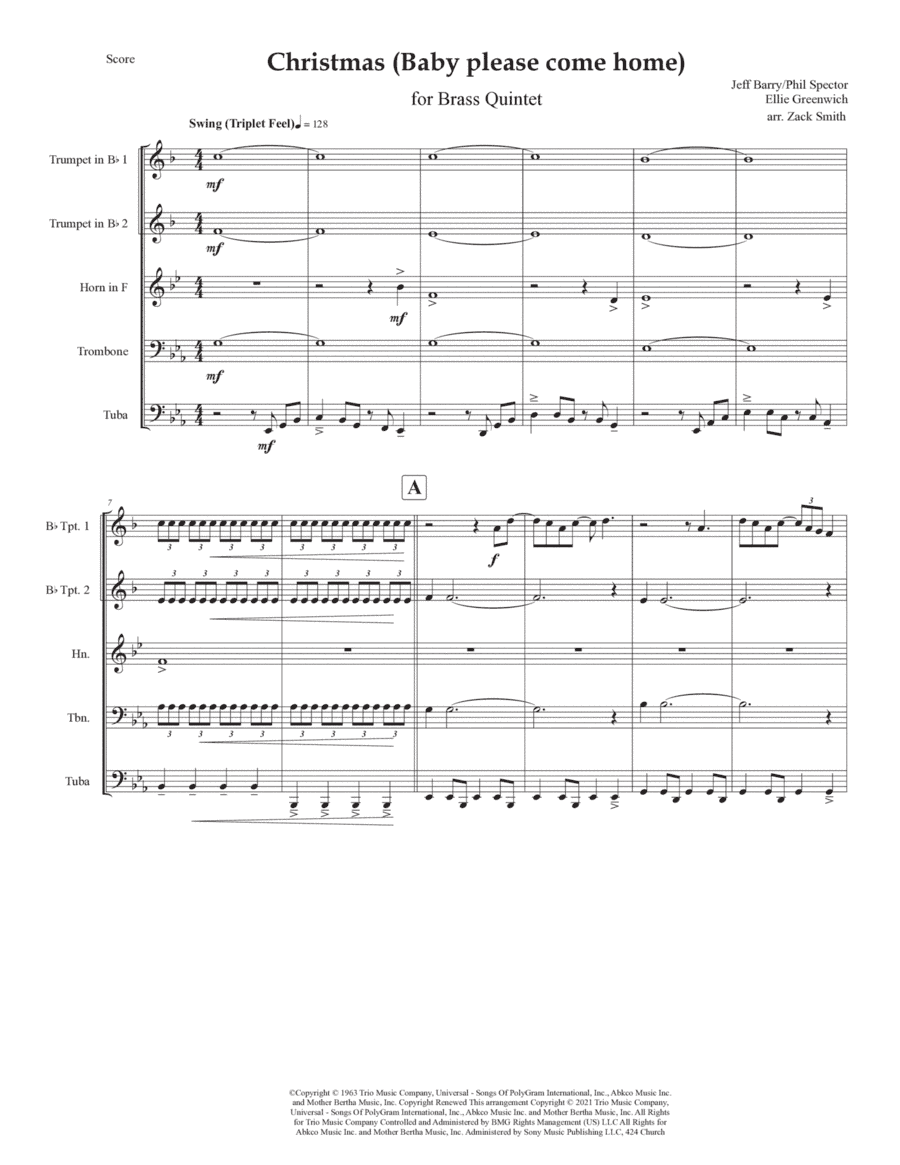 Christmas (baby Please Come Home) (arr. Arr. Zack Smith)