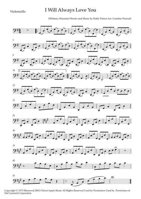 I Will Always Love You (arr. Caroline Pearsall)
