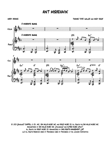 Ain't Misbehavin' (arr. Nick Lacanski)
