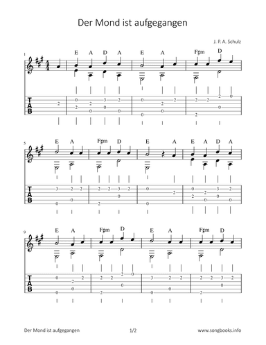 Der Mond ist aufgegangen (arr. Bettina Schipp)