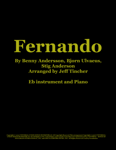 Fernando (arr. Jeff Tincher)