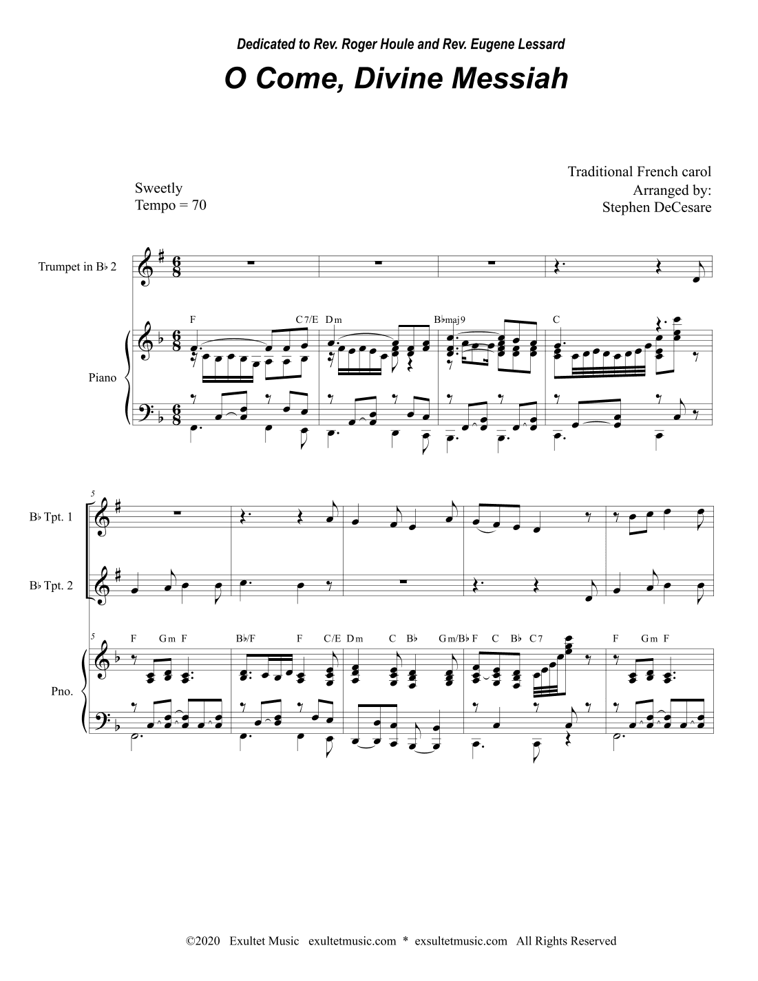 O Come, Divine Messiah (Duet for Bb-Trumpet) (arr. Stephen DeCesare)