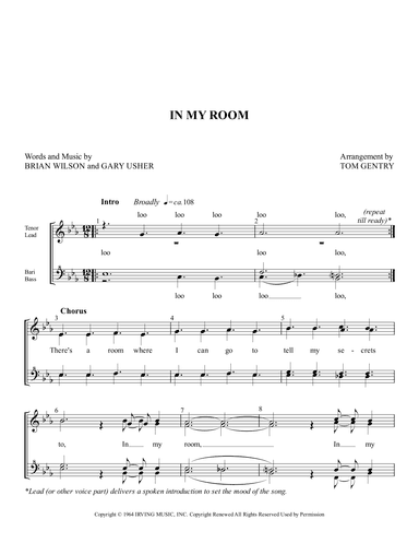 In My Room (arr. Tom Gentry)