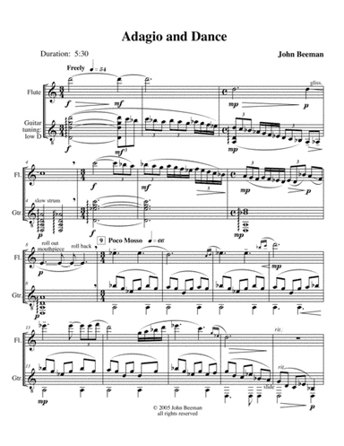 Adagio and Dance for Flute and Guitar