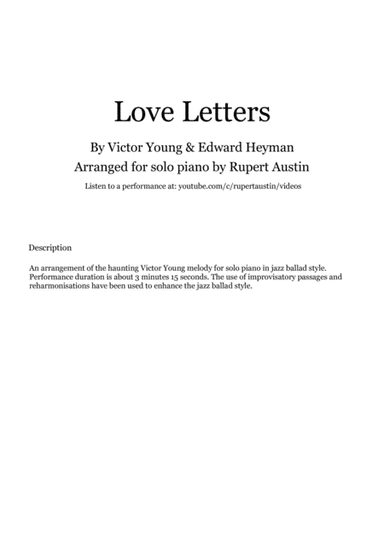 Love Letters (arr. Rupert Austin)