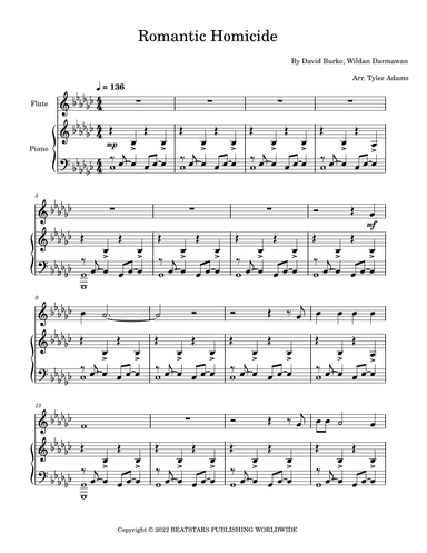 Romantic Homicide (arr. Tyler Adams)