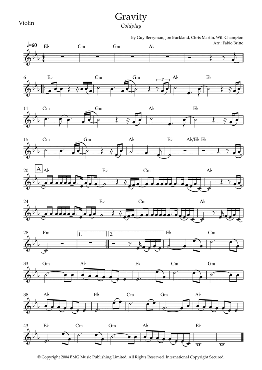 Gravity (arr. Fabio Britto)