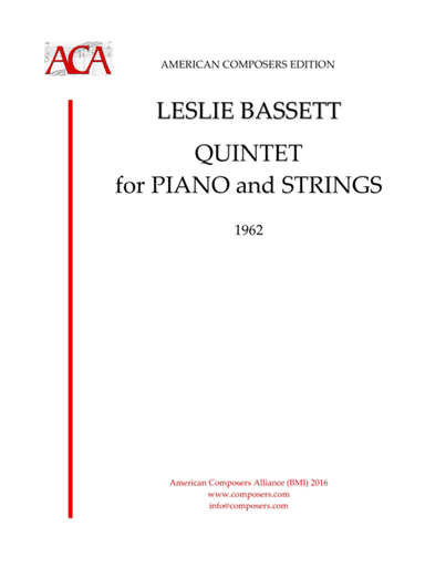 [Bassett] Quintet for Piano and Strings