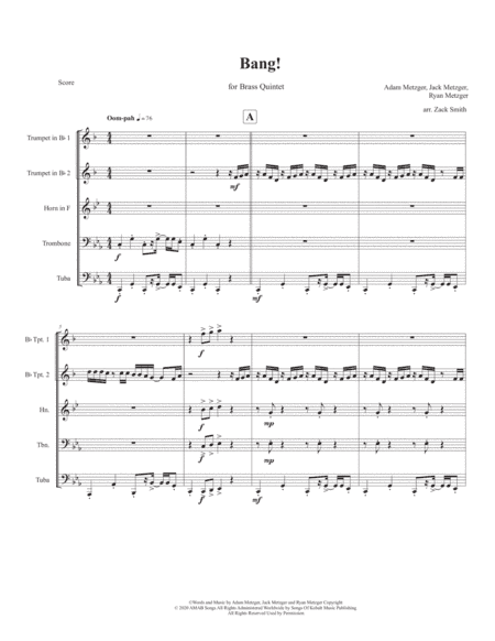 Bang! (arr. Zack Smith)