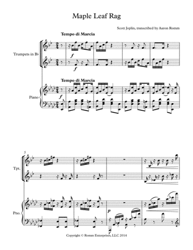 Maple Leaf Rag (arr. Aaron Romm)