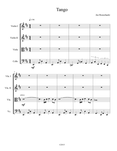 Tango for string quartet
