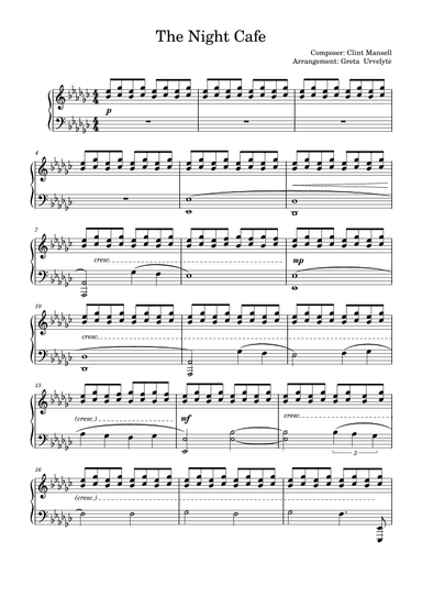 The Night Cafe (arr. Greta Urvelyte)