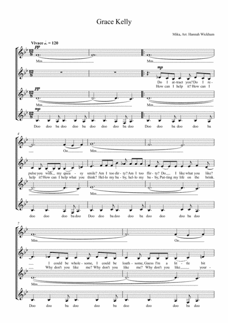 Grace Kelly (arr. Hannah Wickham)