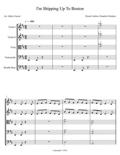 I'm Shipping Up To Boston (arr. Halley Feaster)