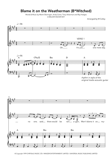 Blame It On The Weatherman (arr. M Colley)