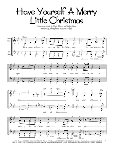 Have Yourself A Merry Little Christmas  from MEET ME IN ST. LOUIS (arr. Larry Wright)