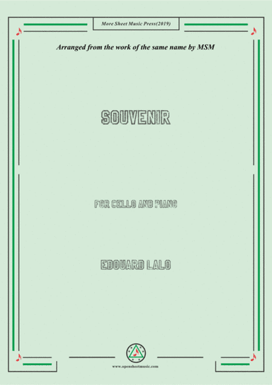 Lalo-Souvenir, for Cello and Piano (arr. MSM)