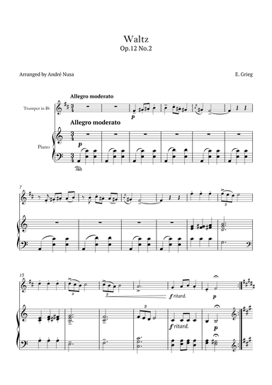 Lyric Pieces Op.12 No.3 (arr. André Nusa)