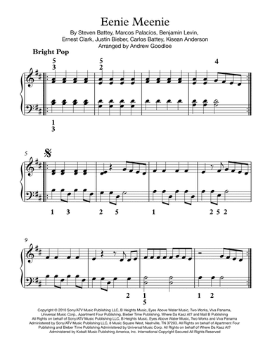 Eenie Meenie (arr. Andrew Goodloe)