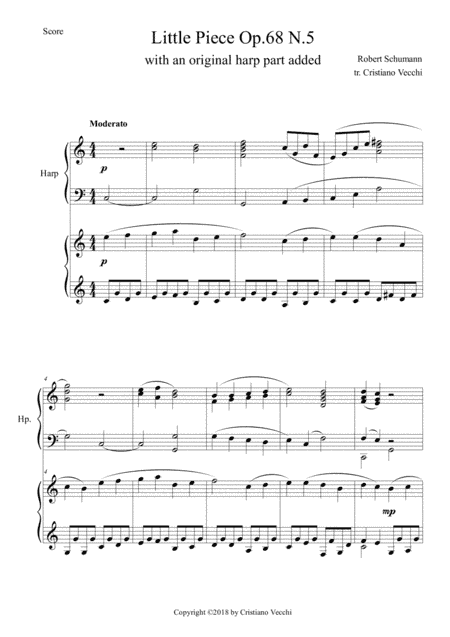 Little Piece Op.68 N.5 with Harp (arr. Cristiano Vecchi)
