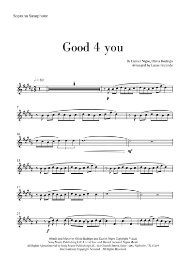 Good 4 U (arr. Lucas Rezende)