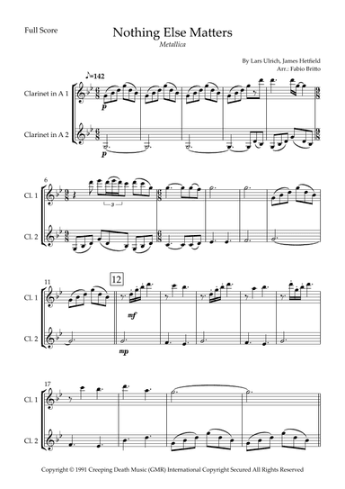 Nothing Else Matters (arr. Fabio Britto)