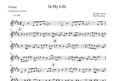 In My Life (arr. Alex Souza)