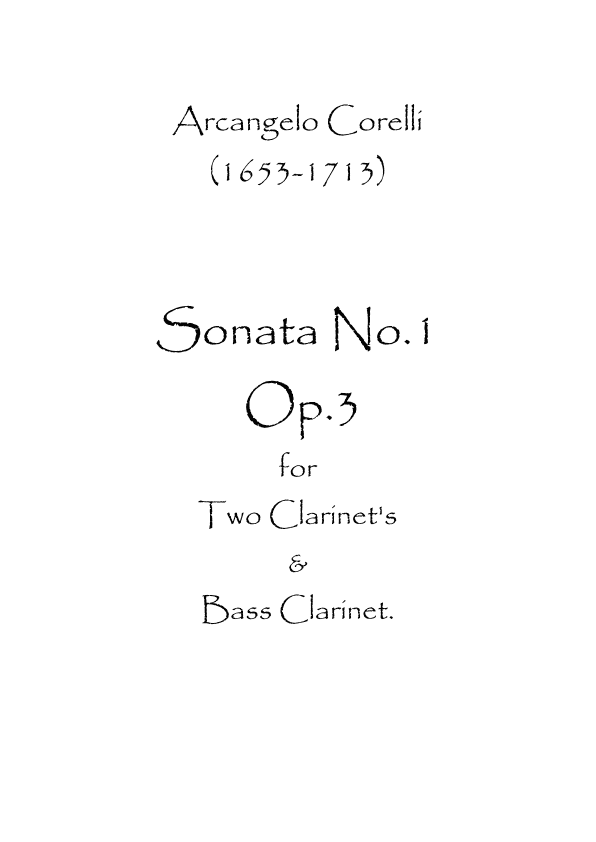 Sonata No.1 Op.3 (arr. Spence Bundy)