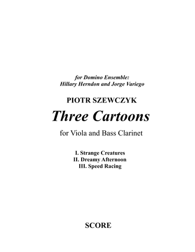 Three Cartoons for Viola and Bass Clarinet