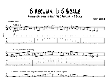 B Aeolian b5 Scale (4 Ways to Play)