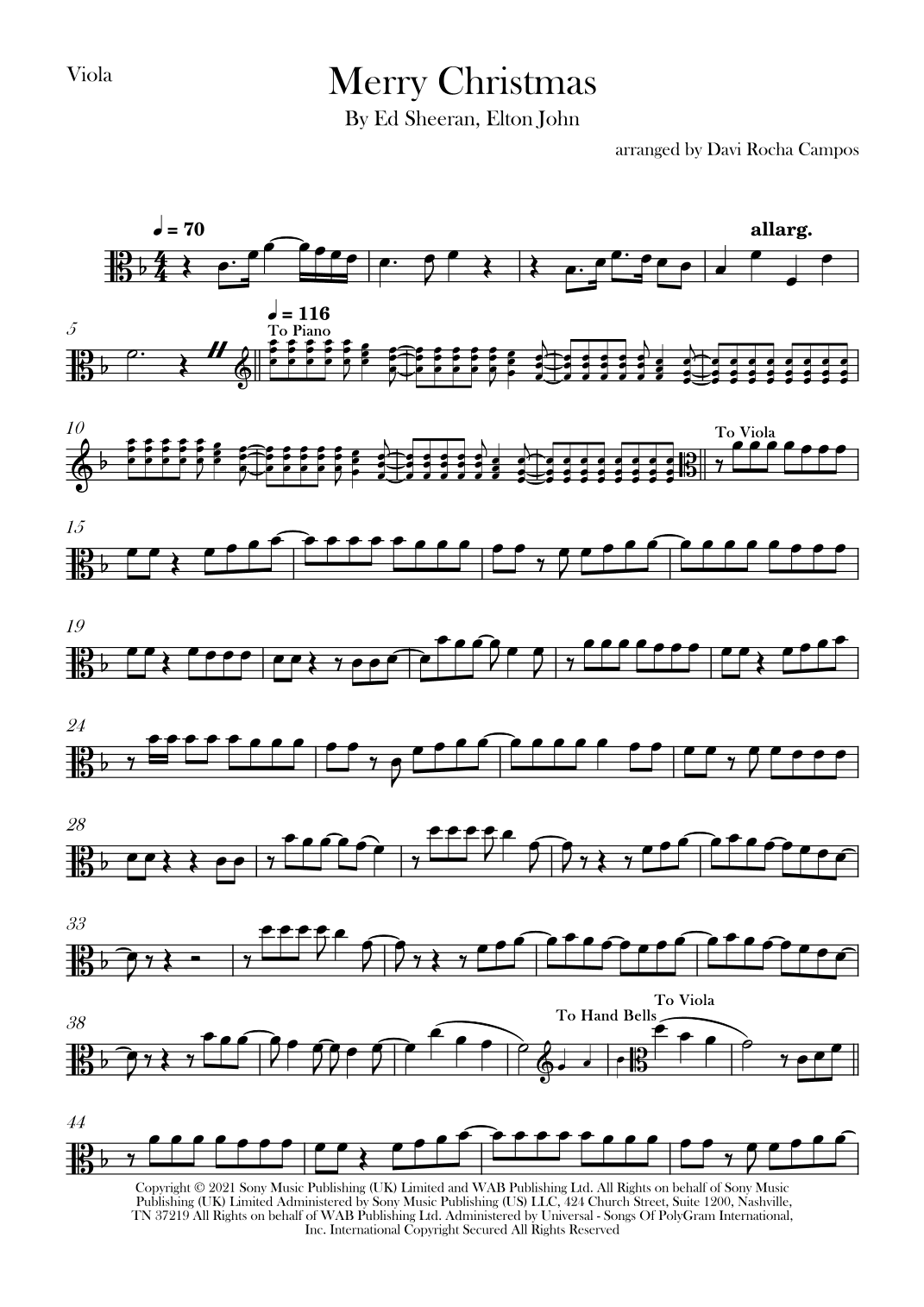 Merry Christmas (arr. Davi Rocha Campos)