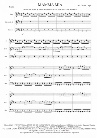 Mamma Mia (arr. Darren Lloyd)