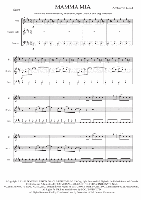Mamma Mia (arr. Darren Lloyd)