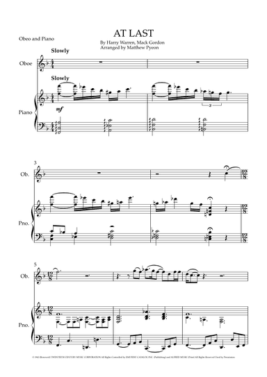 At Last (arr. Matthew pyeon)