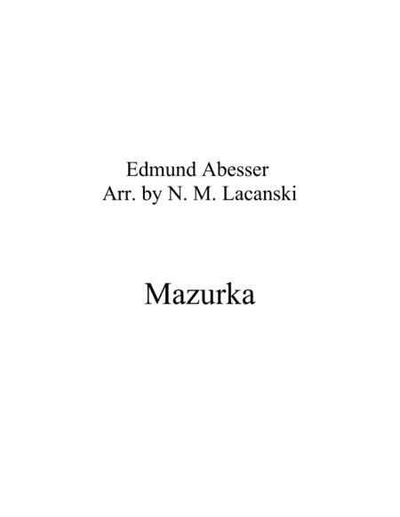 Mazurka (arr. Nick Lacanski)