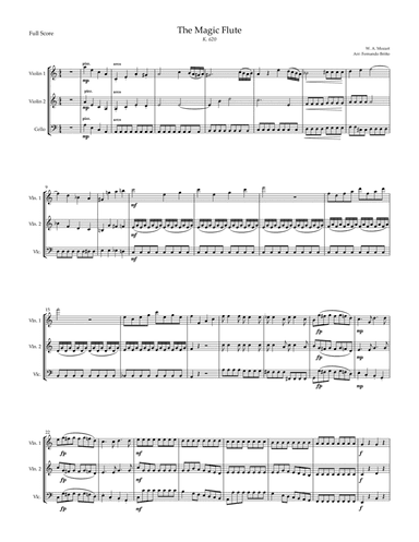 The Magic Flute - Queen of The Night Aria (W. A. Mozart) for String Trio Accompaniment (arr. Fernando Britto)