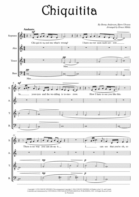 Chiquitita (arr. Erni Miklic)