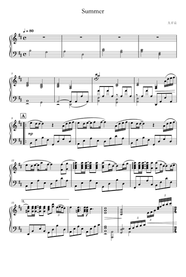 Summer (arr. Joe Hisaishi)