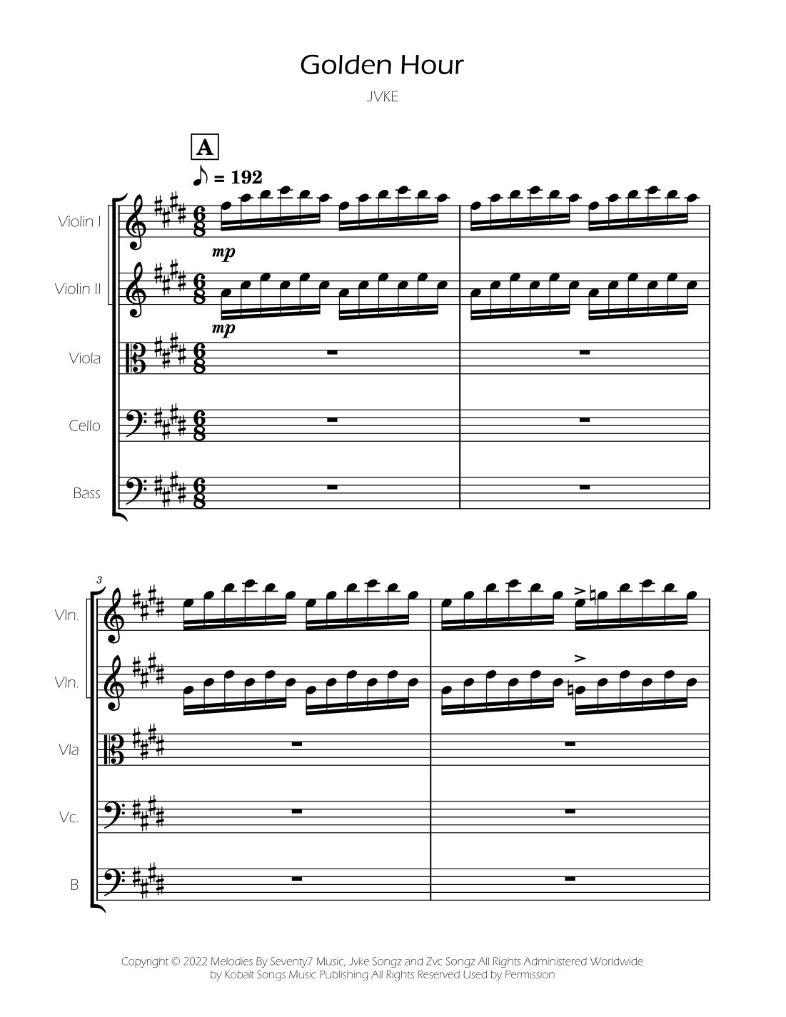Golden Hour (arr. Ygor Nunes)