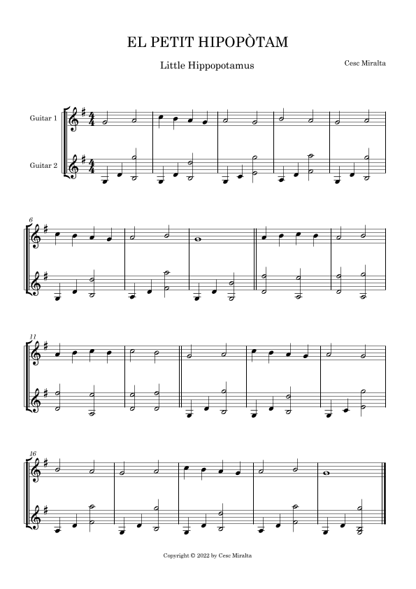 EL PETIT HIPOPOTAM Guit & Guit