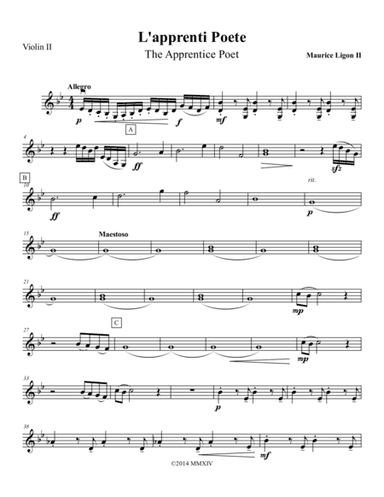 L'apprenti Poete - Violin 2