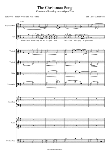 The Christmas Song (chestnuts Roasting On An Open Fire) (arr. Aldo D. Platteau)